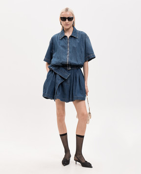 Juun.j Blue denim jacket with short sleeves JW6464W55P