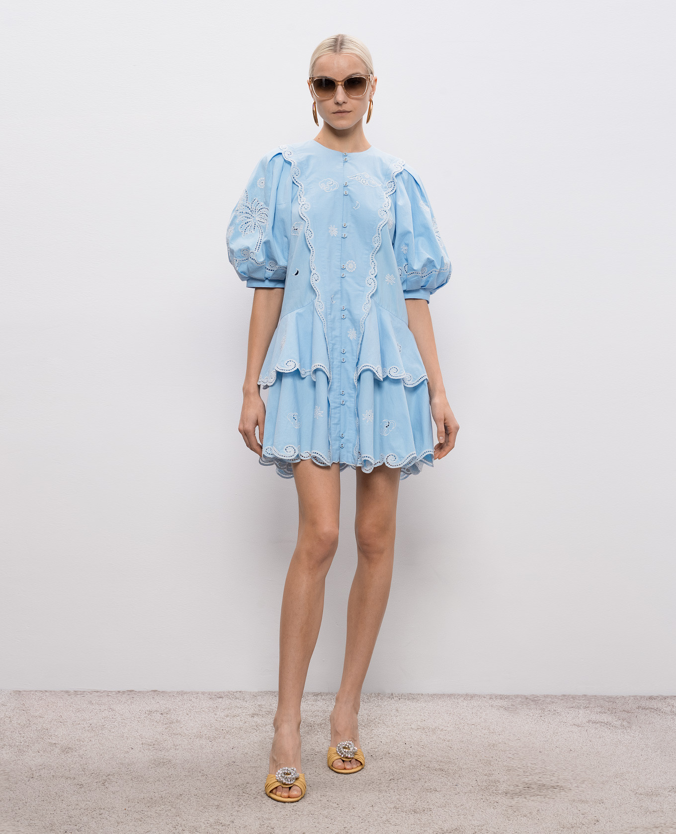 

Maizy blue dress with embroidery Alemais, Light blue