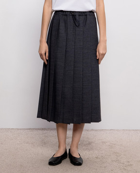 Fabiana Filippi Gray pleated skirt with wool GND216F345D985
