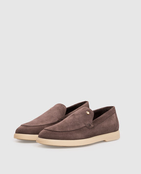 Stefano Ricci Brown suede loafers UC62G2318SDP