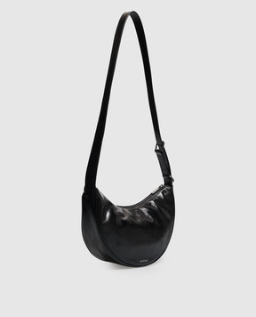 Off-White Black glossy leather Jitney Half Moon bag OWWNQ04F26LT01