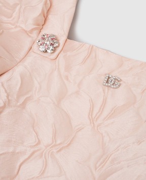 Dolce&Gabbana Children's pink dress with floral-embossed silk L54DP6HJMQ0810