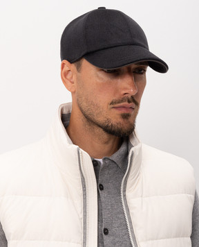 Peserico Blue wool and cashmere cap R76061C006717