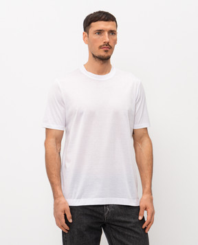CAPOBIANCO White T-shirt with a patch 20M660MK00