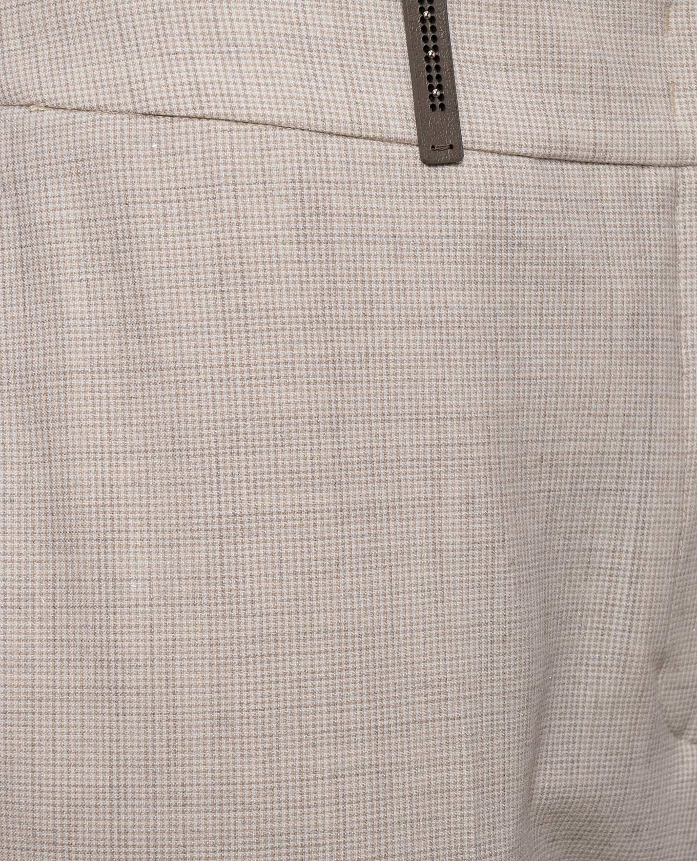 Beige wool patterned pants Peserico 5