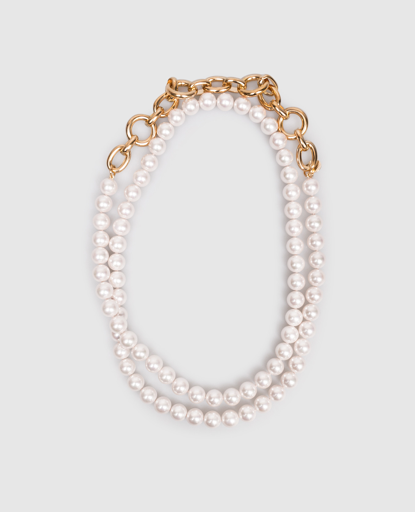 

Pink necklace with chain Madreperla