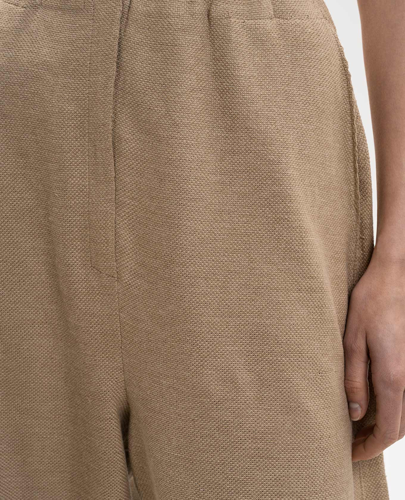 

Beige silk and linen pants BOBOUTIC