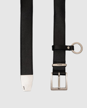 Juun.j Black leather belt JC688ZP125