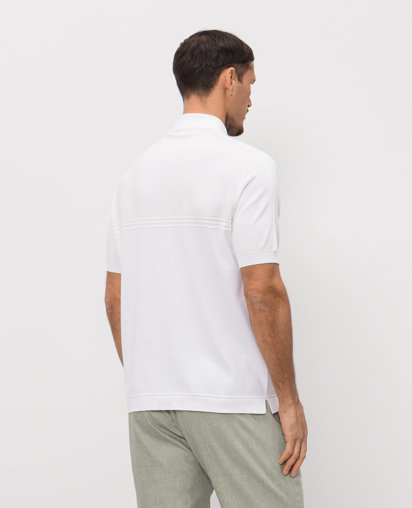 White polo with silk Stefano Ricci 4