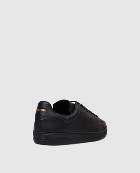 Tom Ford Black leather Warwick sneakers J1507LCL045L