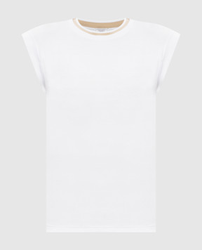 Peserico White layered top S06940J05669D