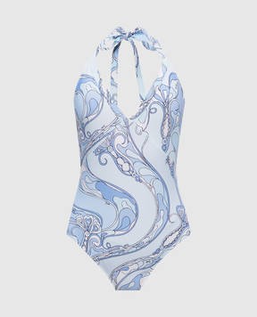PUCCI Blue printed swimsuit 6HMC856H835