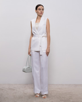 Peserico White linen pants A0433501926
