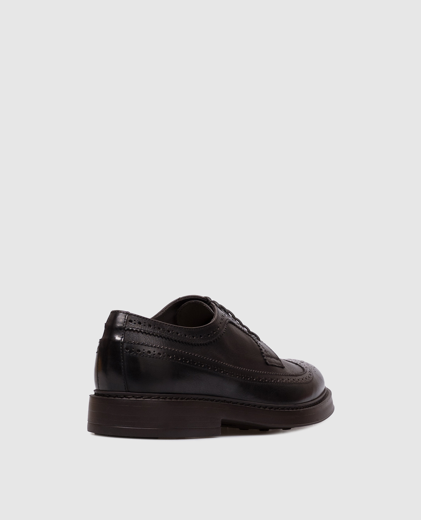 Brown leather brogues Doucal's 3