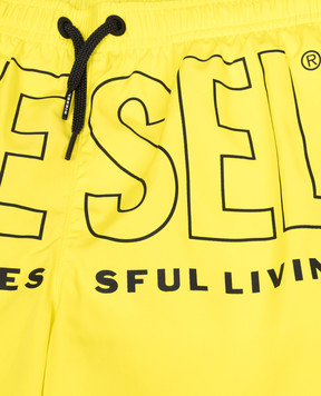 Diesel Children's yellow swimming shorts Midit J02699KXBPB