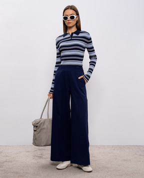 Max & Co Blue striped polo shirt MCOLOCUSTA