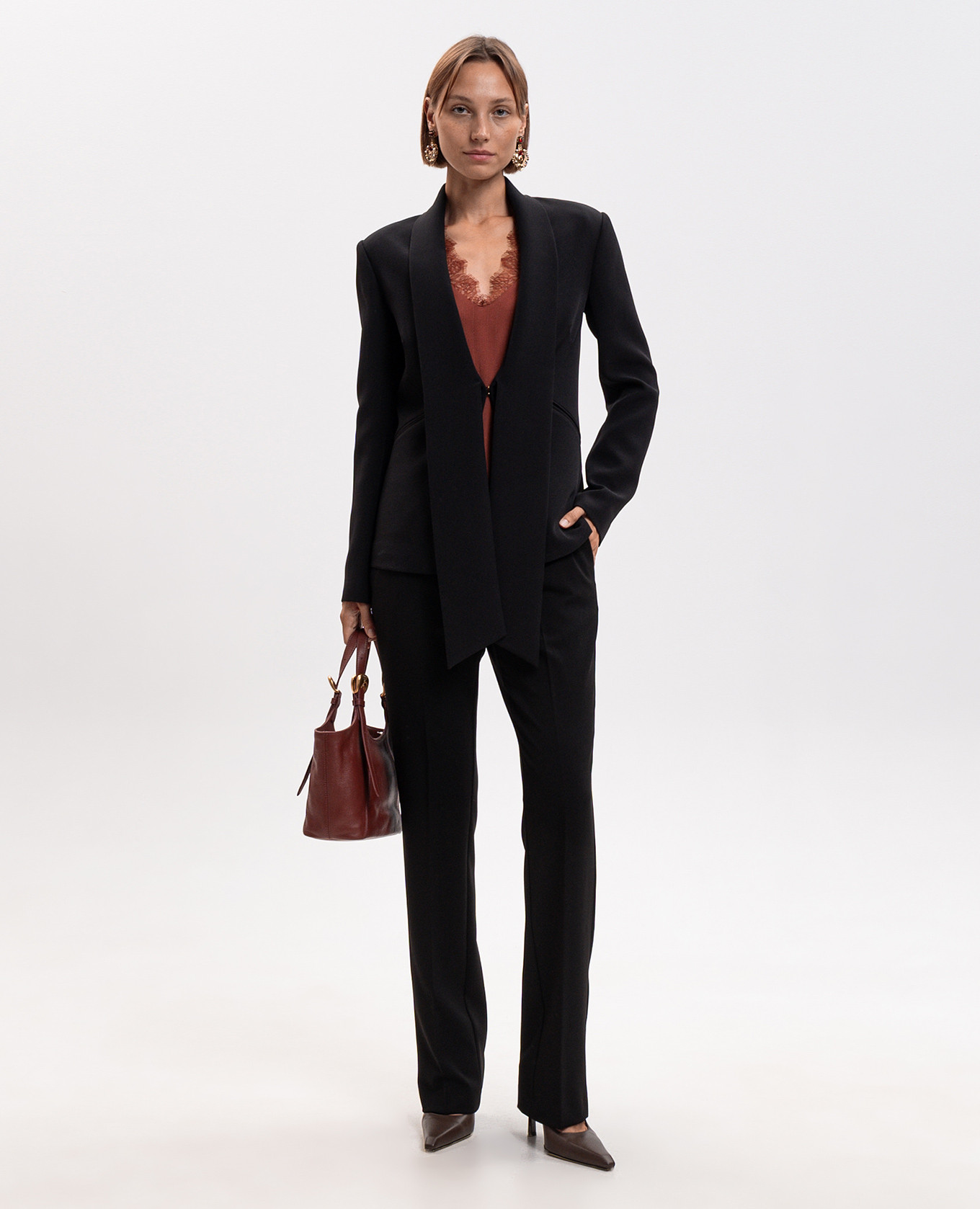 Black jacket with accent collar Twinset 2