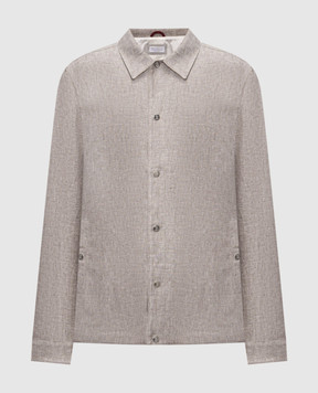 Brunello Cucinelli Gray hemp and linen jacket MH5486589P