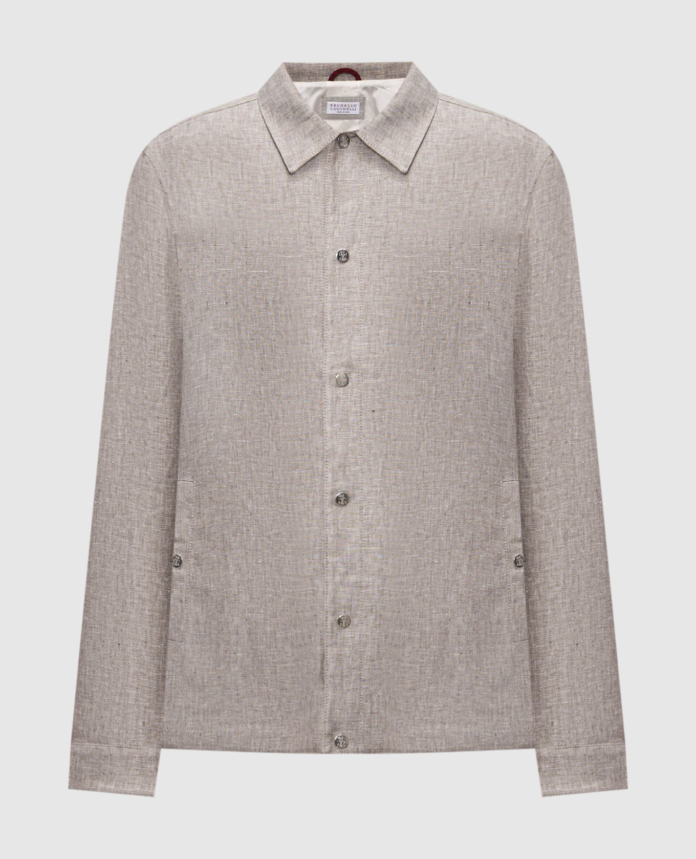 

Gray hemp and linen jacket Brunello Cucinelli, Grey