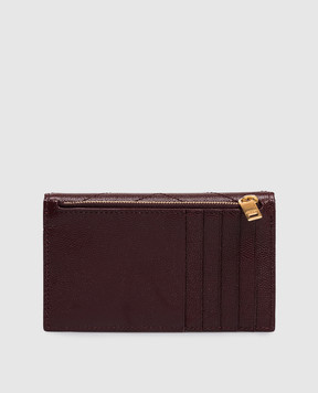 Saint Laurent Burgundy leather wallet with quilting 843888AAGY5