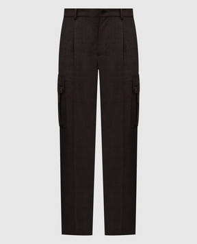 Dolce&Gabbana Brown wool cargo pants GP1O0THU2BO