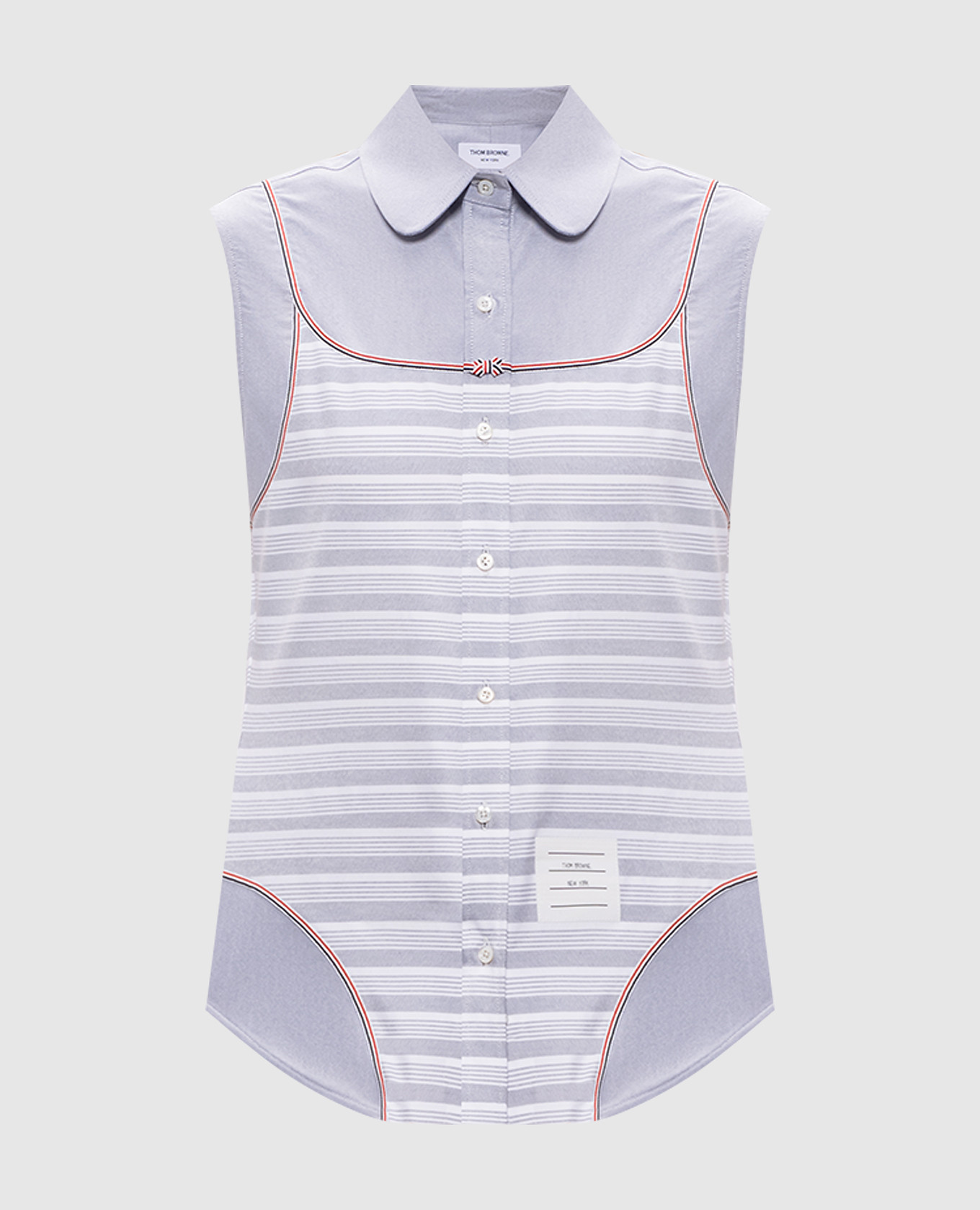 Gray sleeveless shirt Thom Browne