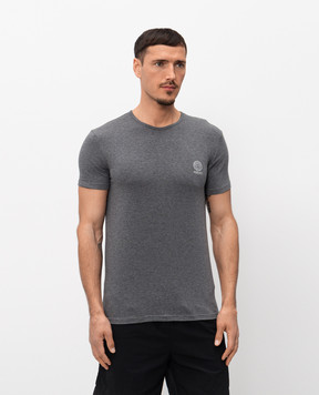 Versace Grey melange T-shirt with Medusa emblem AUU010051A10011