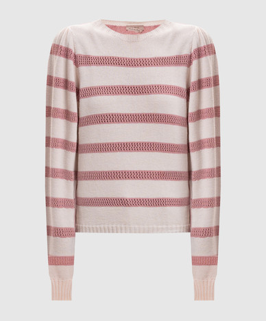 Gestreifter Wollpullover