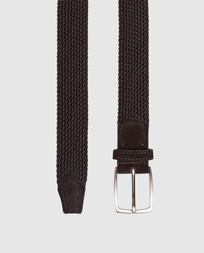 ISAIA Brown braided belt FB0047PLF61