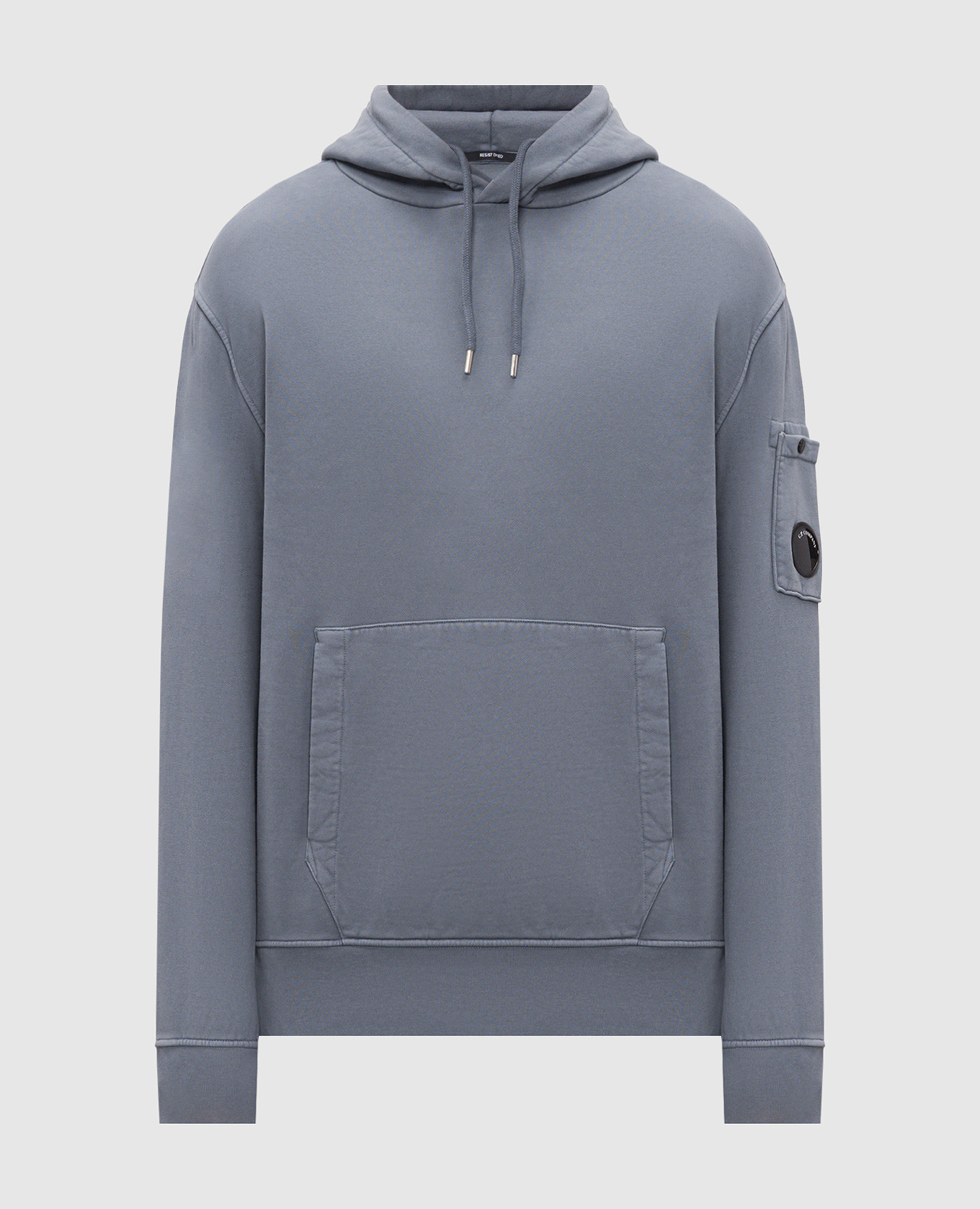 Grey hoodie with logo patch