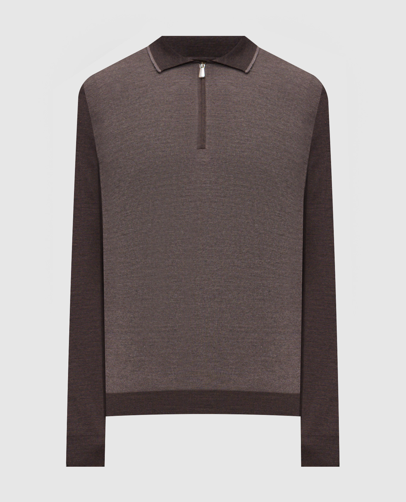 

Brown wool polo shirt Enrico Mandelli