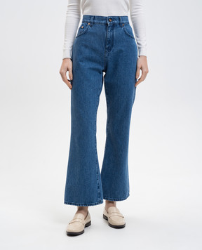 Gabriela Hearst Blue Ezra Bootcut Flare Jeans 1252034T131