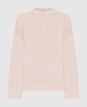 Peserico Beige openwork jumper with alpaca wool A99247F05G9100
