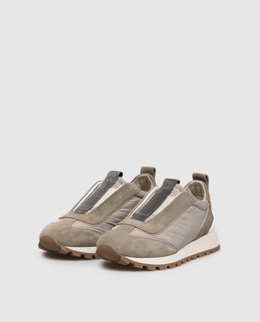 Brunello Cucinelli Combined sneakers with a monil chain MZ47G2127