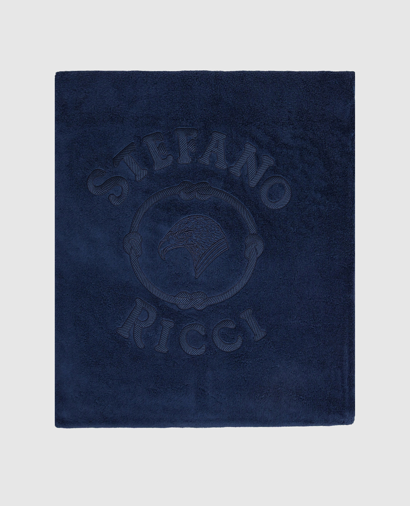 

Blue terry towel with logo embroidery Stefano Ricci