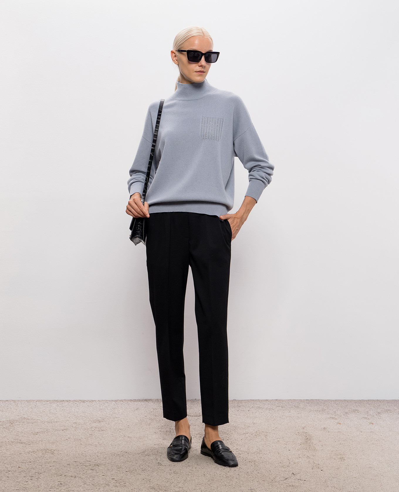 Black wool pants Peserico 2