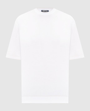 Bertolo Cashmere White t-shirt with edging 902204002056