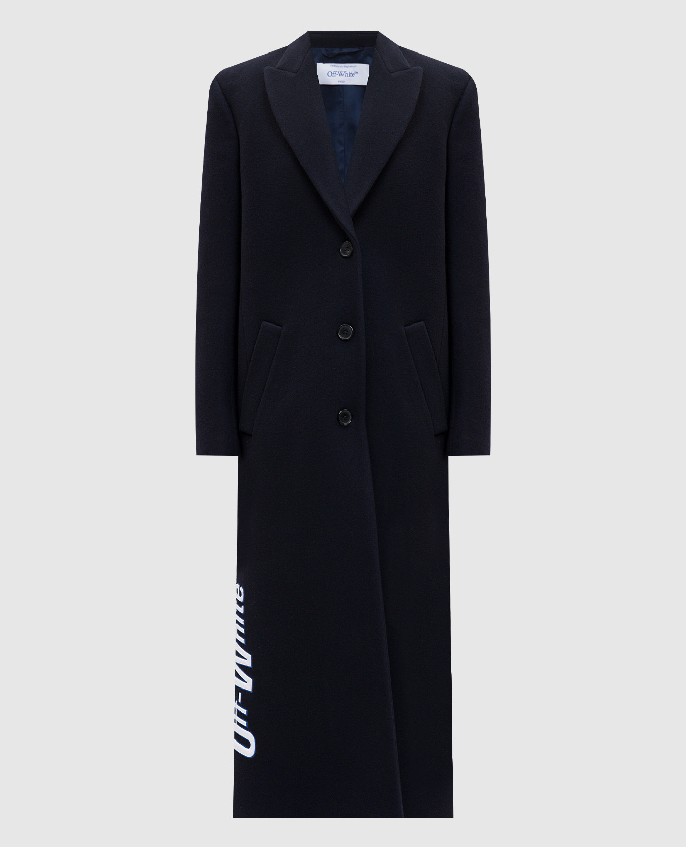 Blue coat with wool Off-White