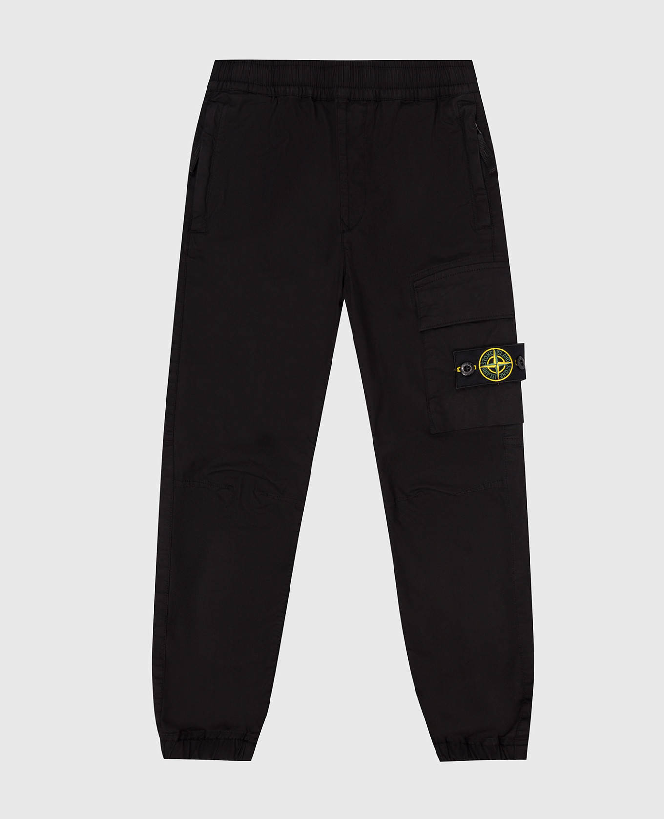 Kids' black joggers with logo patch