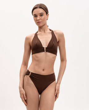 Fisico Brown swimsuit top FR80M0