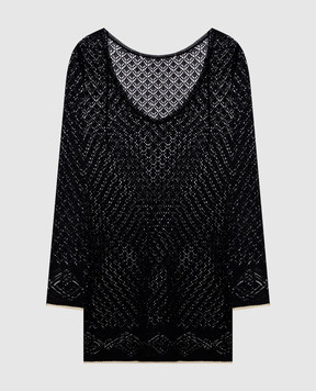 Agnona Black openwork dress KR110287C080P