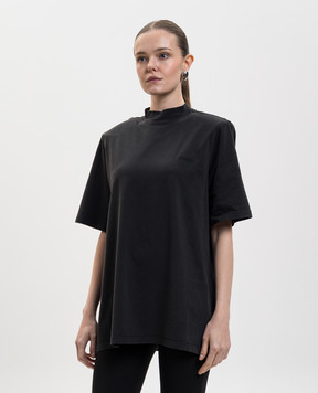 The Attico Black T-shirt with embroidered logo 260WCT00360JJJ025AA