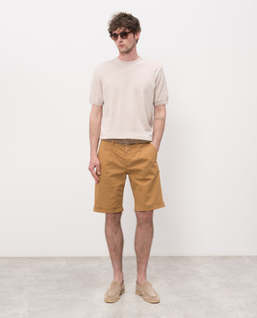 MooRER ALICUDI brown shorts with lapels ALICUDIBB