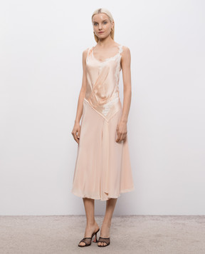 Victoria Beckham Pink midi dress with silk 1226WDR007331A