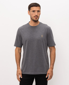Brunello Cucinelli Dark gray melange T-shirt M0B138440