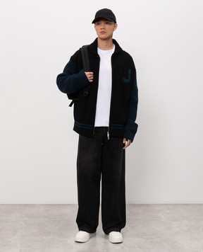 Juun.j Black cardigan with wool JC6251P415