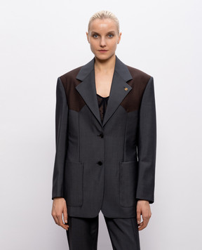 Versace Gray wool and mohair jacket 10243751A17669
