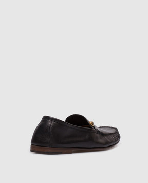 Versace Black leather loafers Guanto 10234311A17346