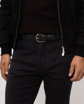 Enrico Mandelli Black leather belt MDL0017506
