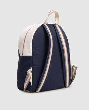 Brunello Cucinelli Children's blue backpack with print BDYTOB131